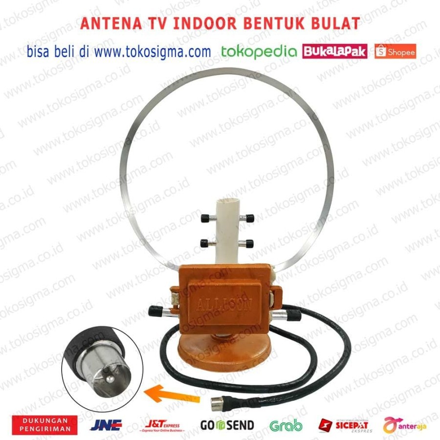 ANTENA TV TUNER SIARAN ANALOG / DIGITAL bentuk bulat