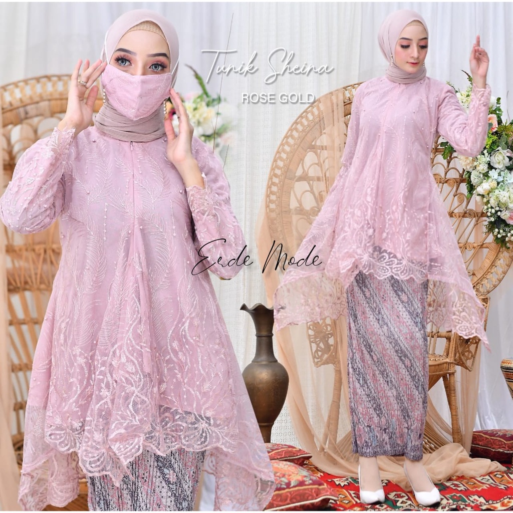 Kebaya stelan tunik azalea Tille/tunik tile busui/Kebaya Modern/Setelan Kebaya Brokat/Kebaya Couple/Kebaya Terbaru/kebaya wisuda