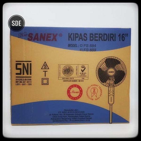 Kipas Angin Berdiri Sanex 16 Inch Sudah Menggunakan Pemberat