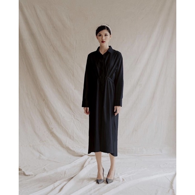 NOVERE SAFA DRESS IN BLACK