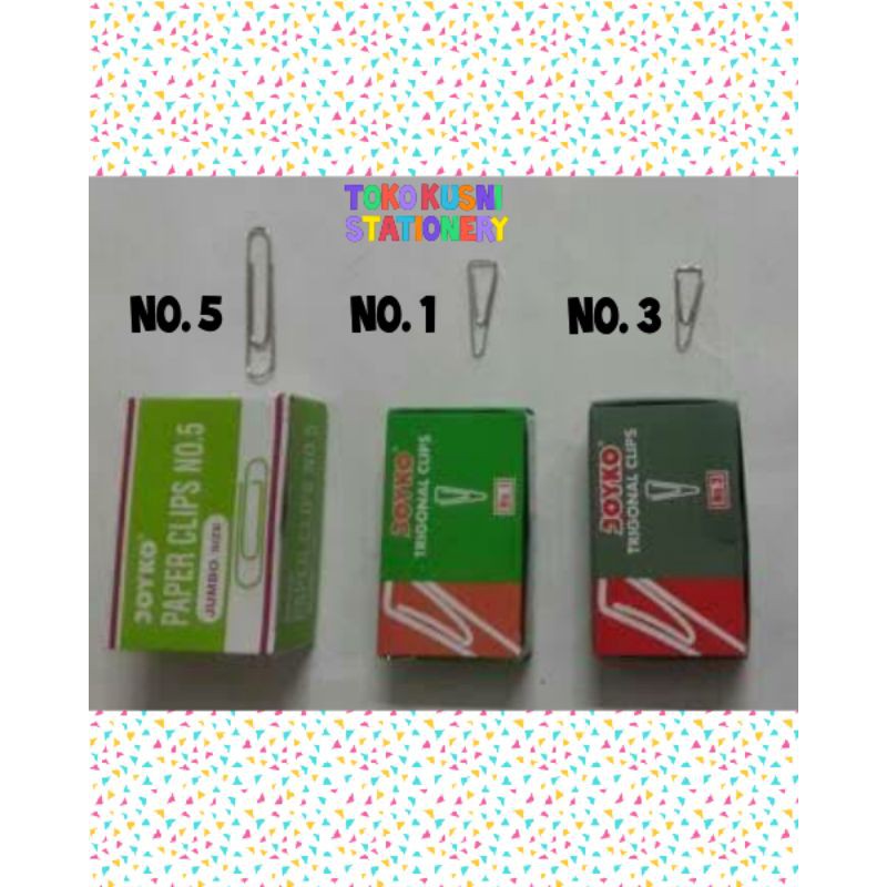 

PAPER CLIP TRIGONAL JOYKO NO 1 dan NO 3