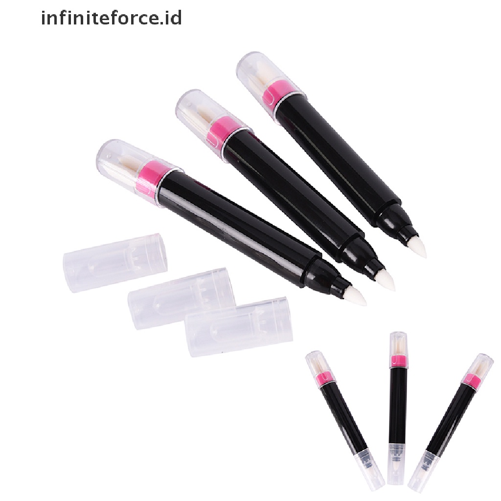 (Infiniteforce.Id) 3pcs / Set Pena Pembersih Kutek Kuku Kosong Untuk Nail Art / Manicure