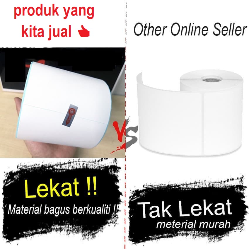 

RB Smartcom Kertas Label Barcode 100 x 150 Kertas Stiker Thermal 100x150mm Isi 300 Pcs