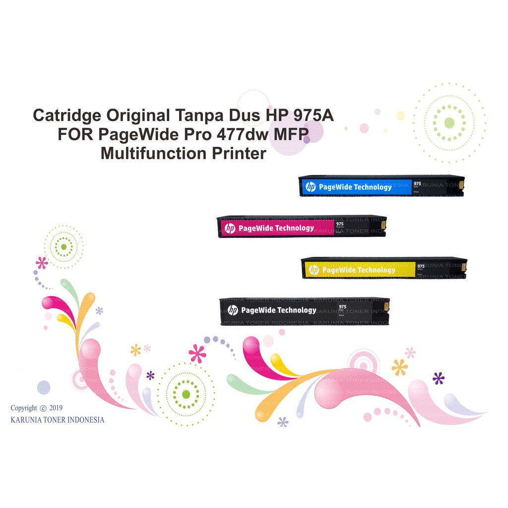 Catridge Original Tanpa Dus HP 975A FOR PageWide Pro 477dw MFP Multifunction Printer