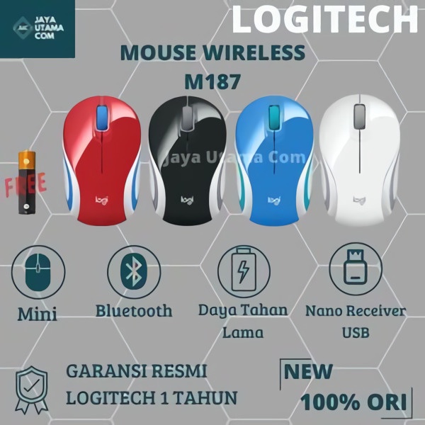 Mouse Wireless Logitech M187 Original