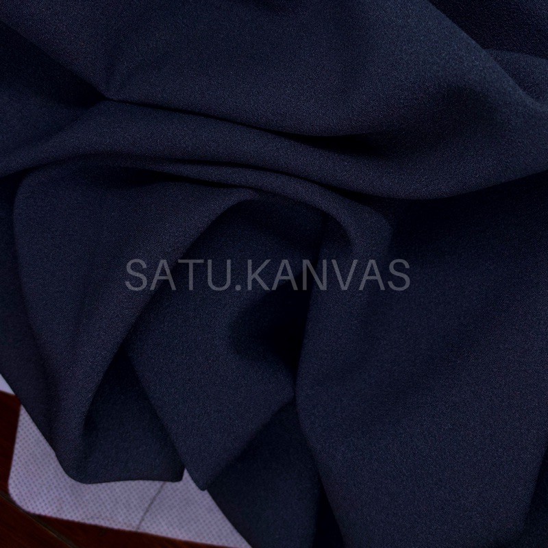 Kain DIAMOND CREPE / DIAMOND GEORGETTE murah-Navy