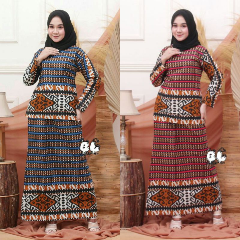 ROK DAN BLUS SETELAN LENGKAP BATIK RNB ORIGINAL MODERN SIZE M L XL