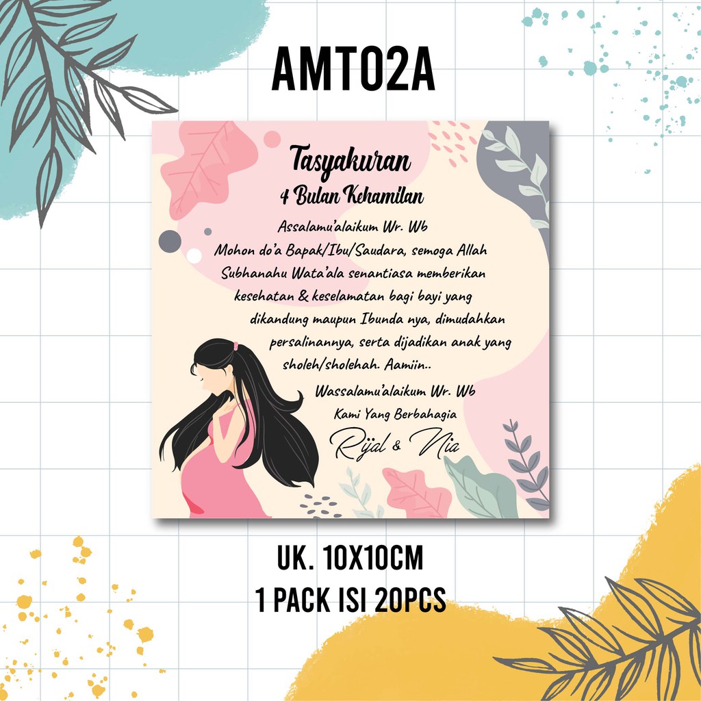 

Artomaringi Sticker Label Syukuran Kehamilan AMT02