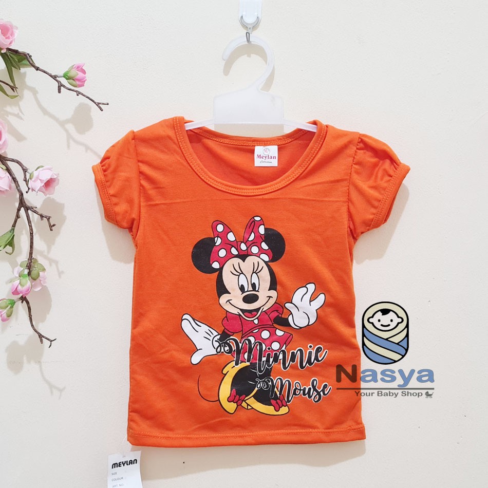 [E-011] Kaos Anak perempuan oblong (6 bulan - 3 tahun) S M L XL atasan baju