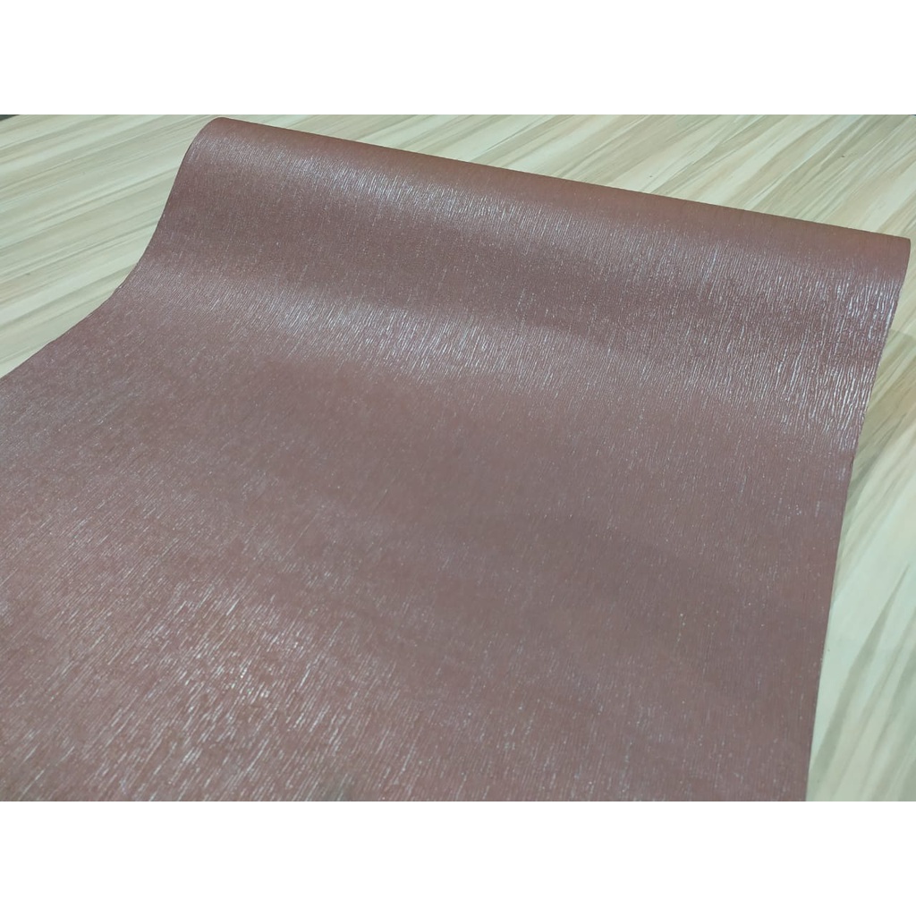 Wallpaper Dinding Vinyl Polos Merah Bata Bertekstur