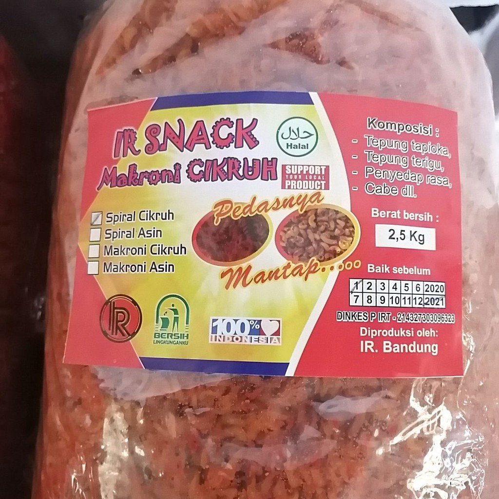 

MAKARONI SPIRAL CIKRUH IR SNACK 2,5kg
