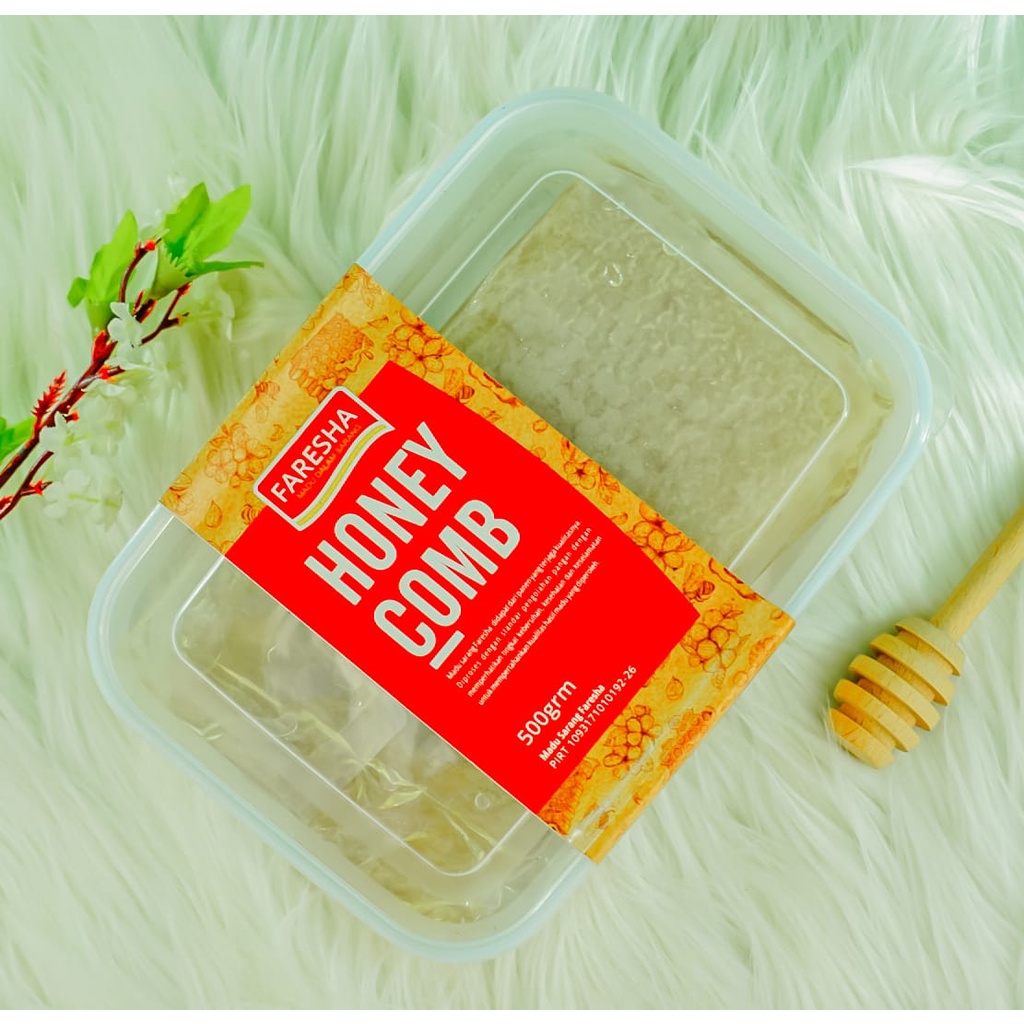 

Sarang Madu Faresa Honeycomb 500gr Sarang Lebah Madu Asli