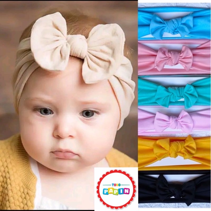 TokoPapin Bandana Anak Bayi Pita Kain Bando Bayi Perempuan Balita Baby Headband