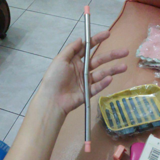 Joylife Reusable Sedotan Minum Lipat Tongkat Pembersih Kit Portable Baja Anti Karat