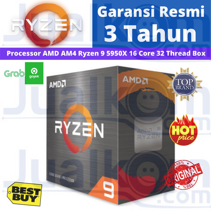 Processor AMD AM4 Ryzen 9 5950X 16 Core 32 Thread Box