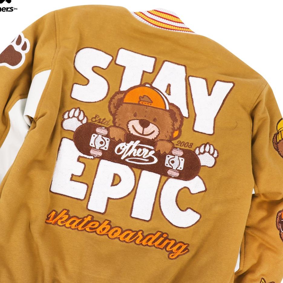 Barang Pilihan.. VARSITY JACKET | FUNNY BEAR BABY BROWN | OTHERSBRAND
