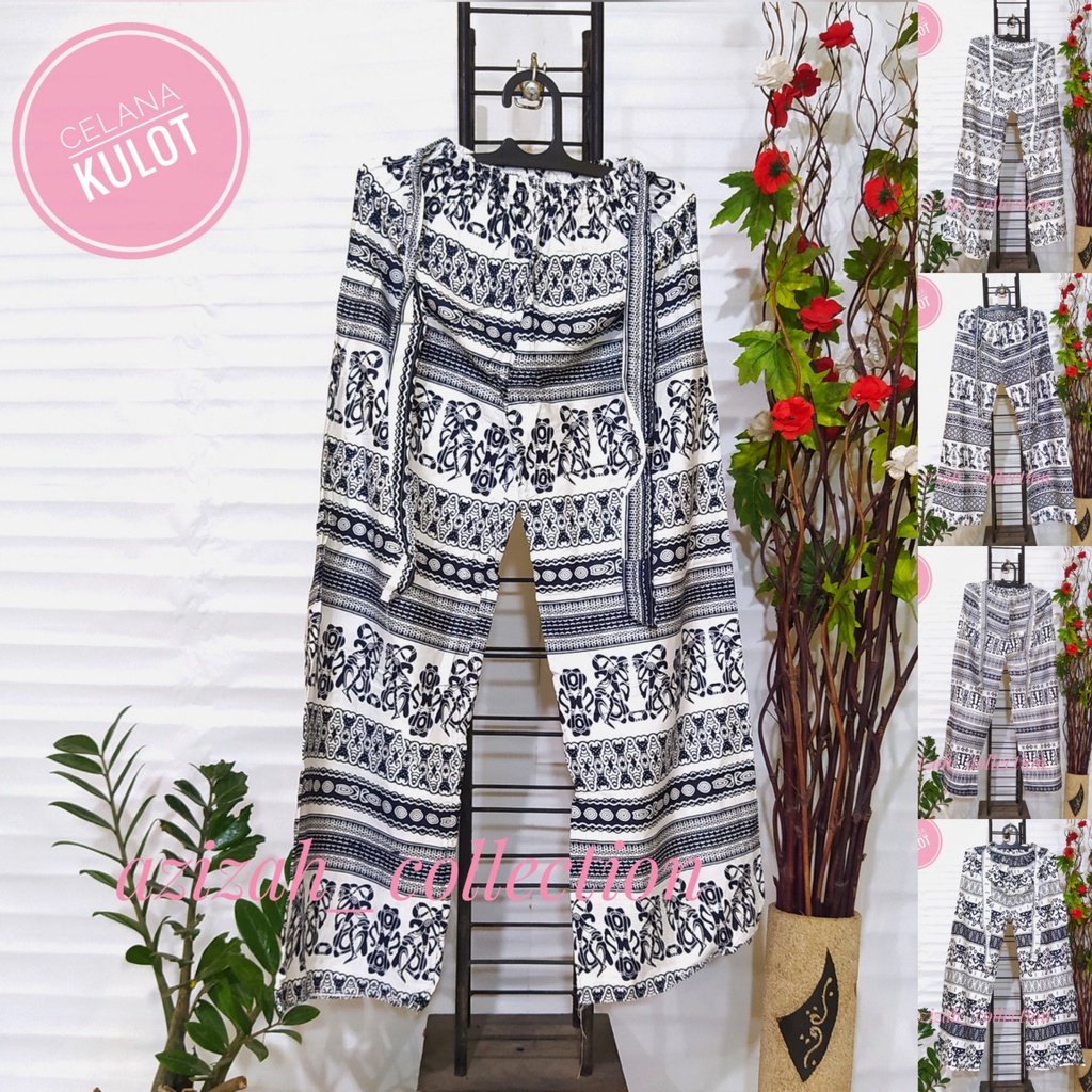 Celana Tidur Kulot Panjang Dewasa Bahan Rayon
