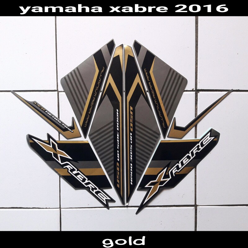 stiker motor xabre 2016 gold