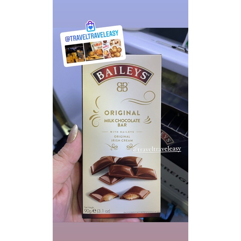 Baileys Original Milk Chocolate Bar Irish Cream Chocolate Import Enak 90gr Coklat Unik Bailey Bar