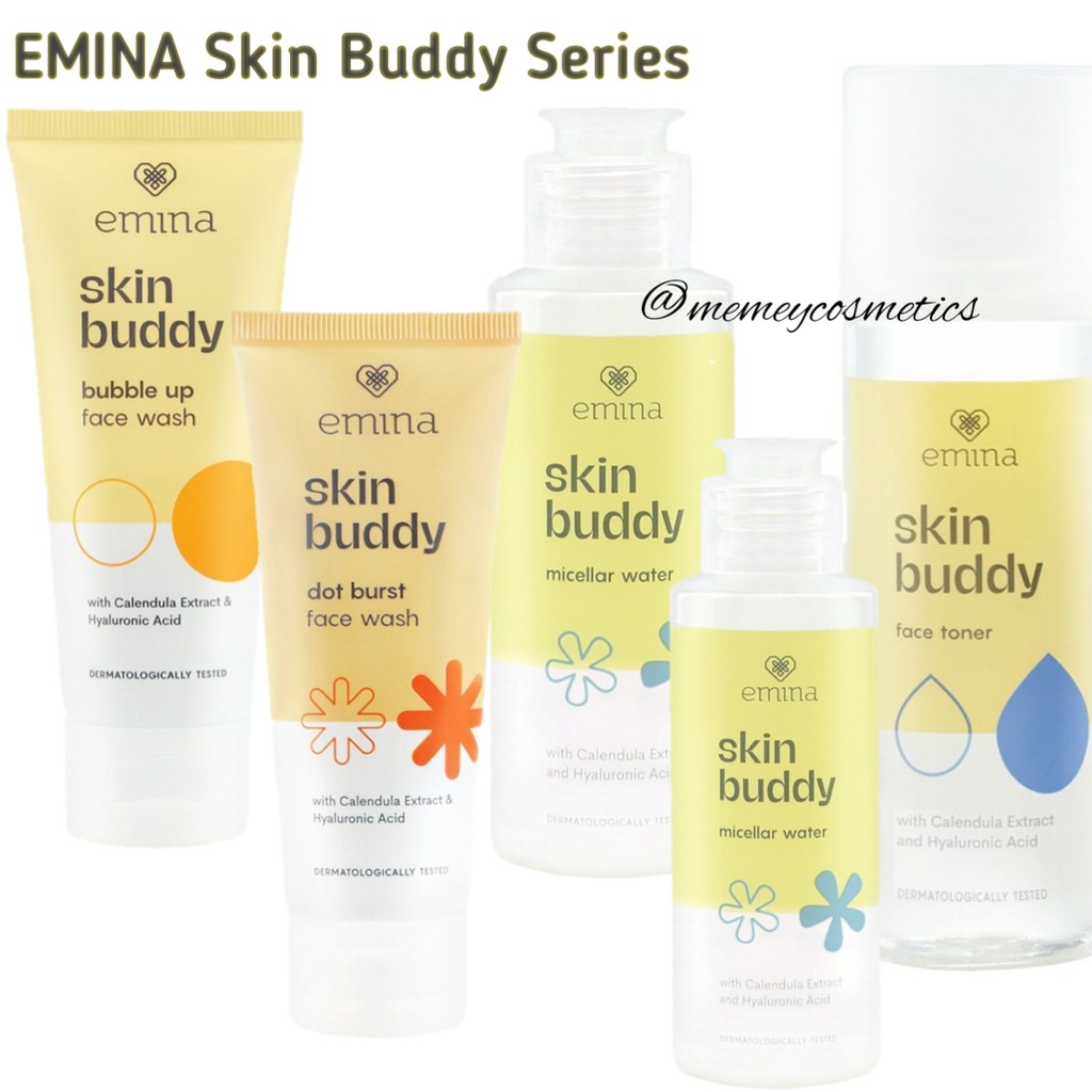 ❤️ MEMEY ❤️ EMINA Skin Buddy Series ( Face Wash, Toner, Micellar Water)