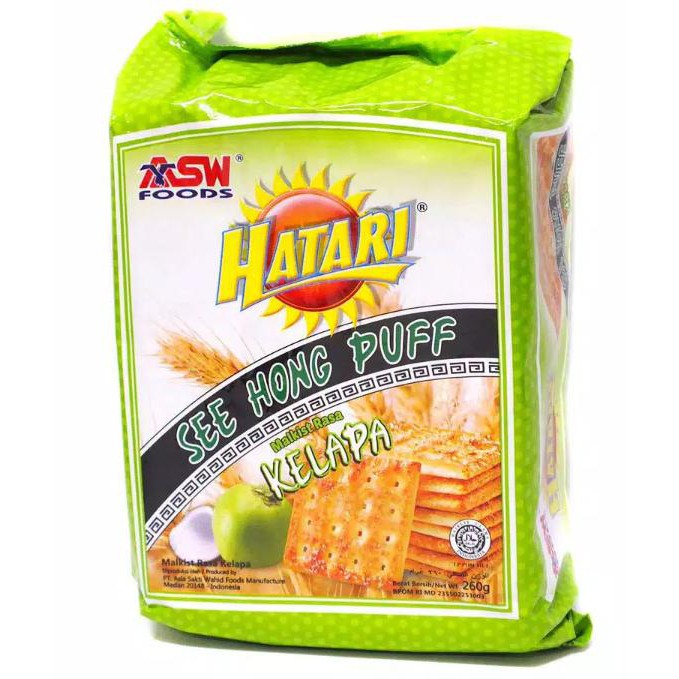 

Aneka Snack Hatari Malkist See Hong Puff Kelapa 260 gram/biskuit