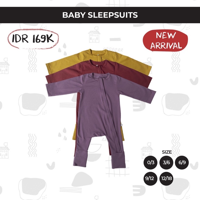 MAISON ELMESA Sleepsuit Zipper / Sleepsuit Bayi