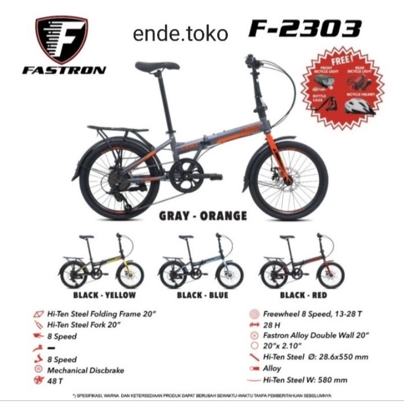 sepeda lipat fastron F2303 20 inch