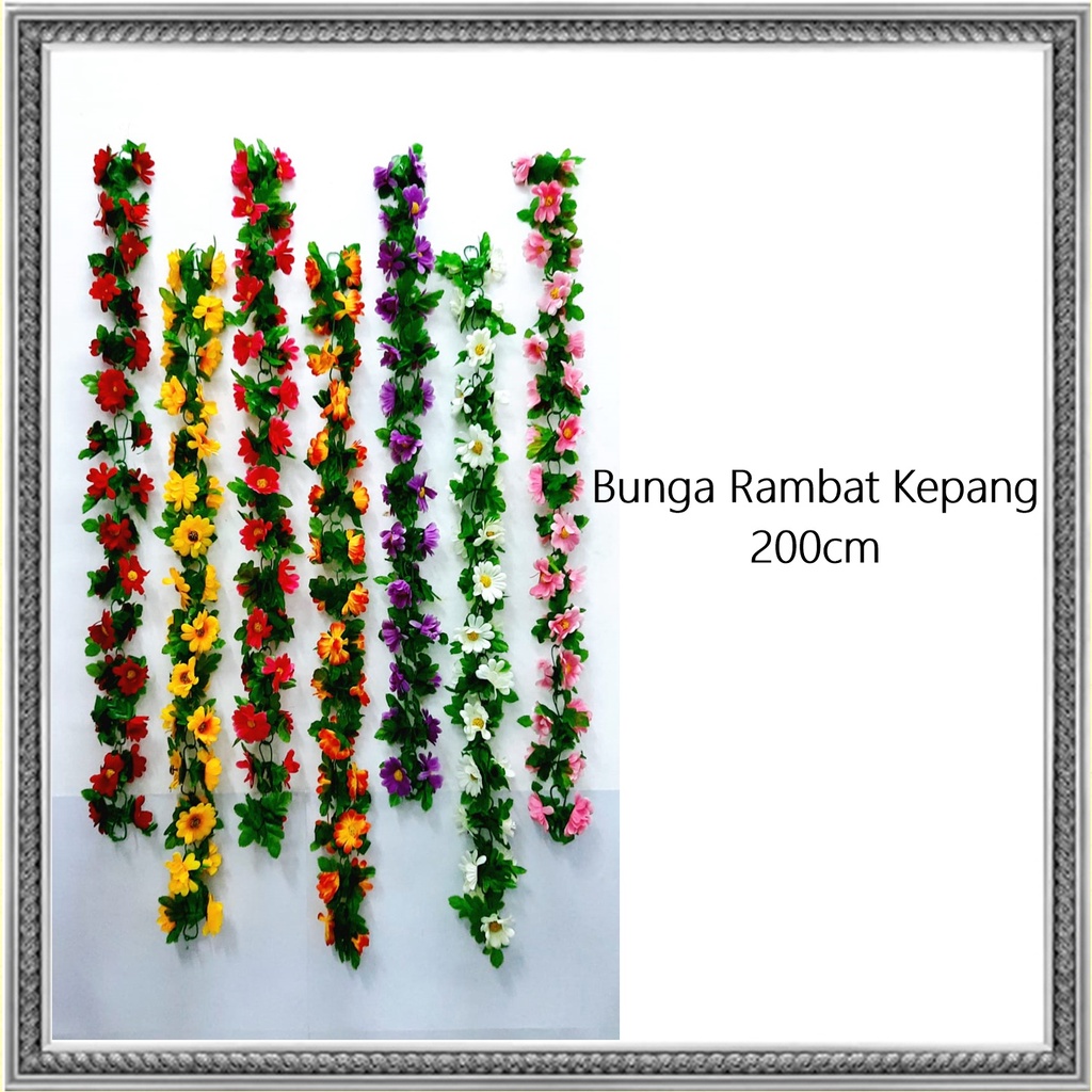 Bunga Rambat Kepang/Bunga Hiasan/Bunga Gantung 200cm