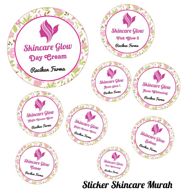 

( HARGA PER PCS, MINIMAL ORDER 100 PCS ) STIKER PRODUK SKINCARE