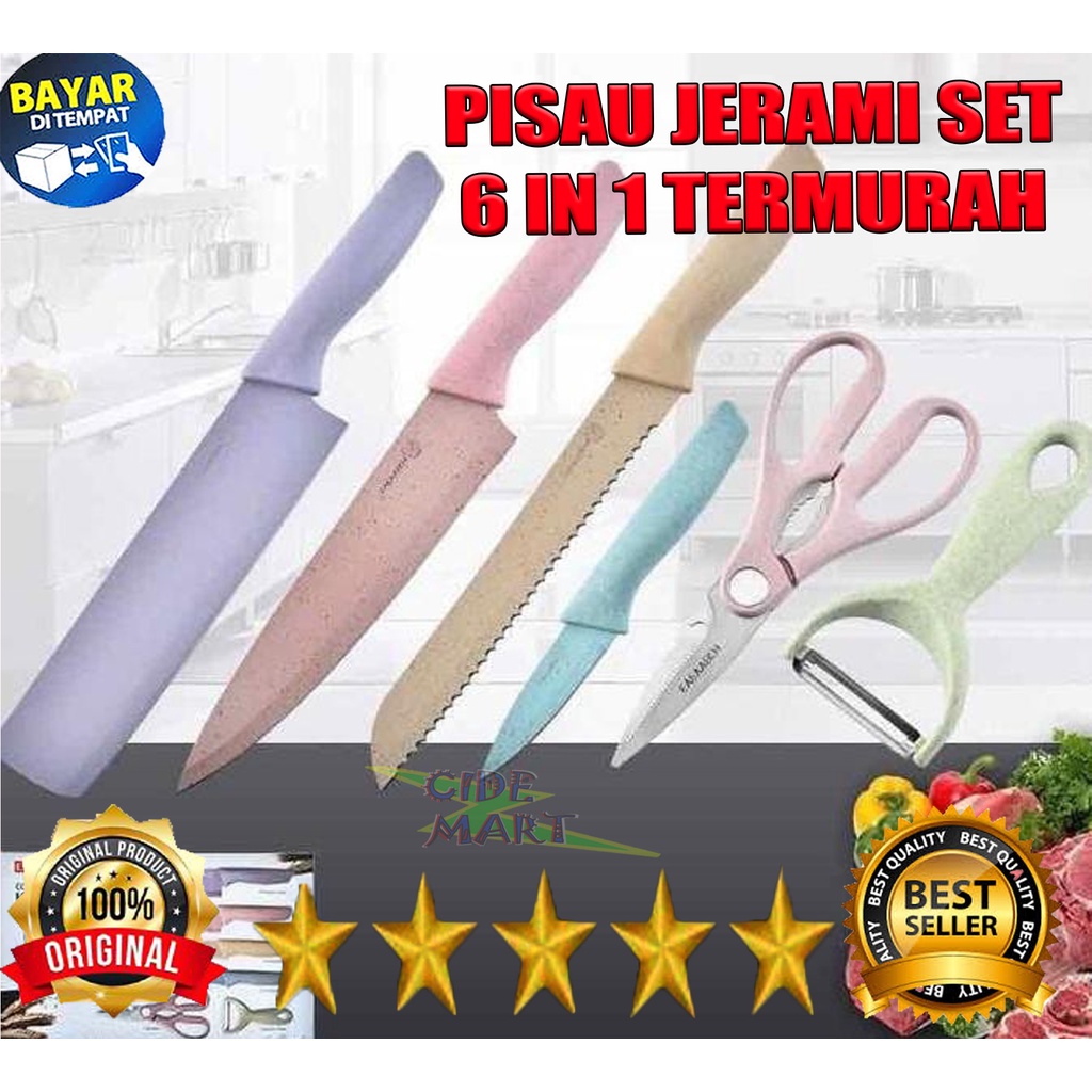 Pisau Set Jerami / Pisau Set 6 in 1 / Pisau non Magent / Pisau Multifungsi