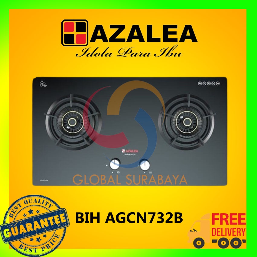 Kompor Gas Tanam AZALEA BIH AGCN732B Built Hob 2 Tungku