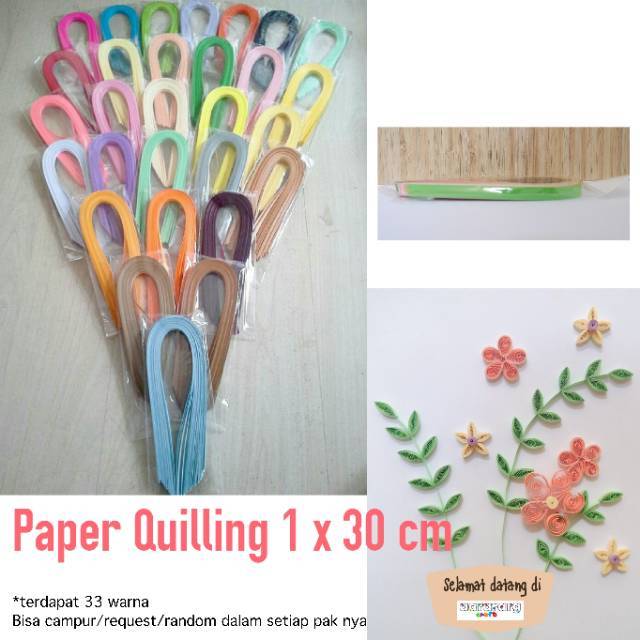 

PAPER QUILLING UKURAN 1 x 30 cm/ KERTAS QUILLING / PAPER STRIP / KERTAS BINTANG
