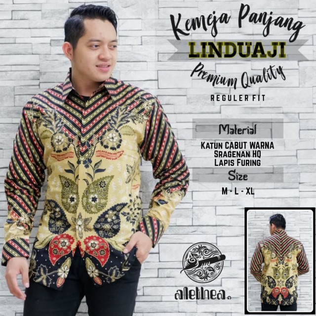 Batik Pria LINDUAJI Full Furing Katun Halus Size M-XXL Termurah