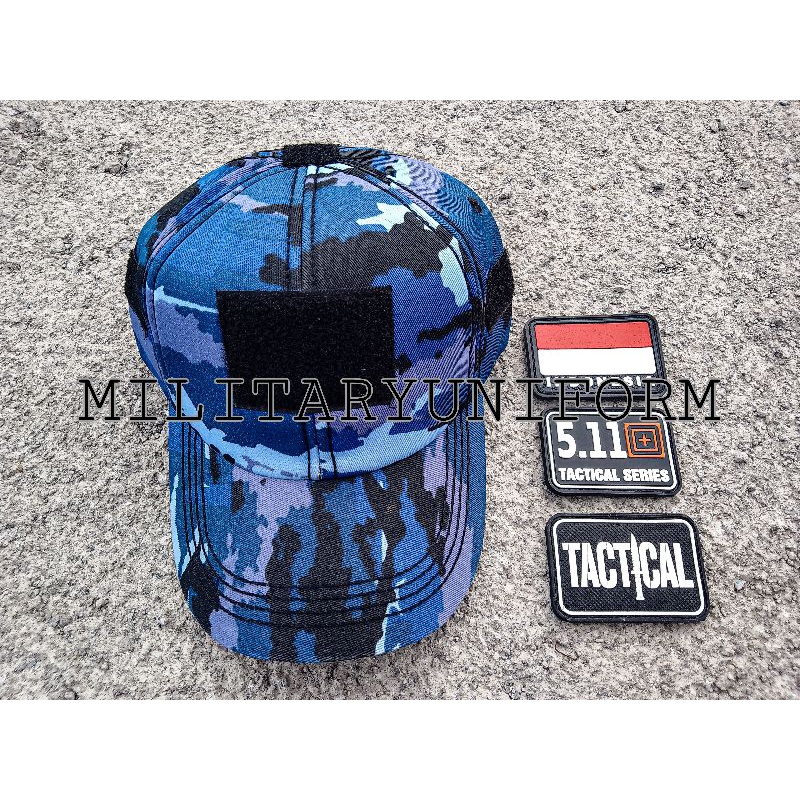 topi tactikal loreng AURI velcro