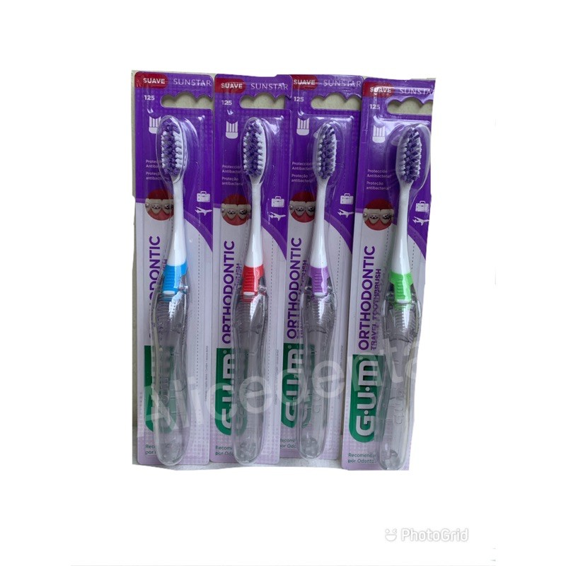 Sikat gigi V travel ortho GUM orthodontic toothbrush orto behel braces tengah cekung bisa dilipat