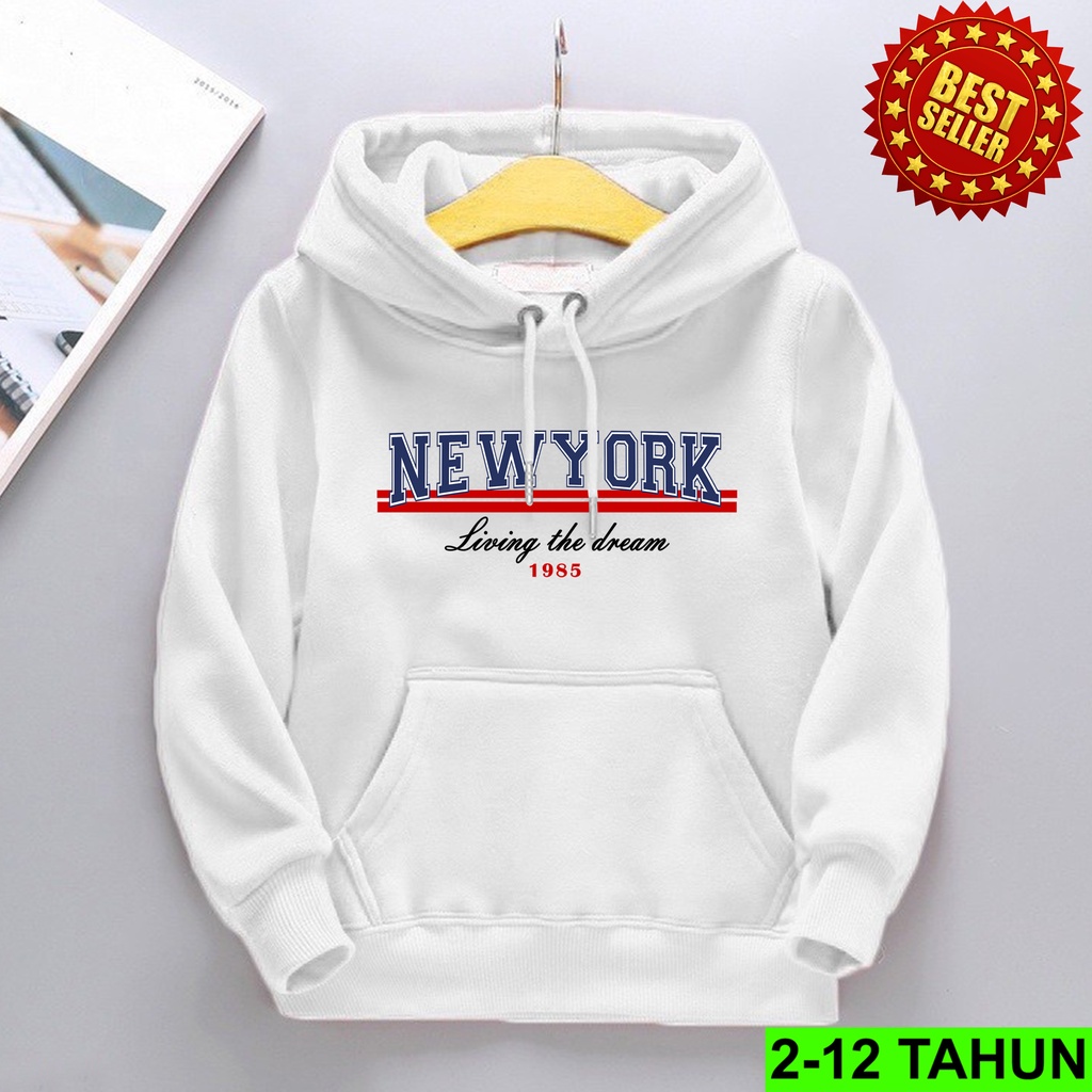 Hoodie NEW YORK Anak Laki Laki Perempuan / Jaket BEST SELLER  Anak Usia 2 3 4 5 6 7 8 9 10 11 12 Tahun / Sweater NEW YORK Anak Cewek Cowok  Switer Distro Bisa COD