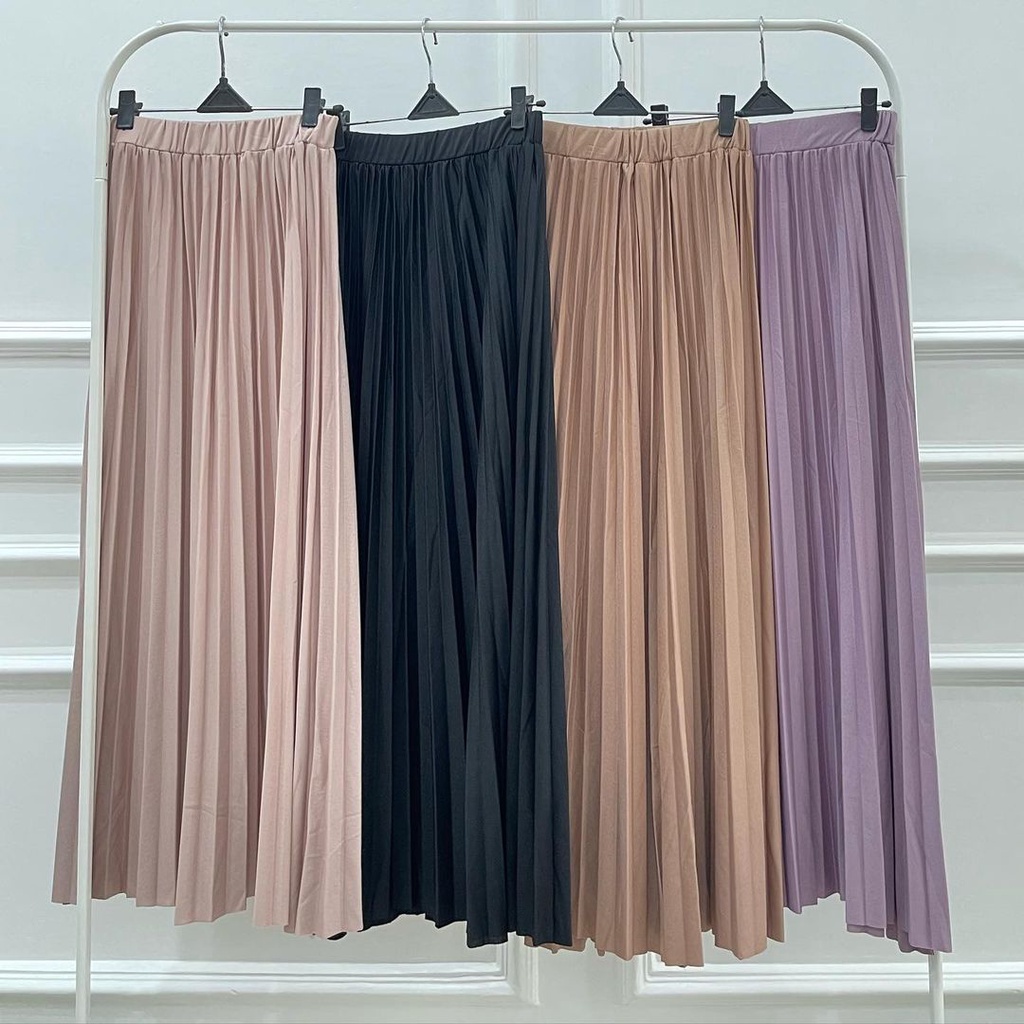 Rok Plisket , Plisket skirt Basic Premium Kualitas bahan grade A+ Bagus