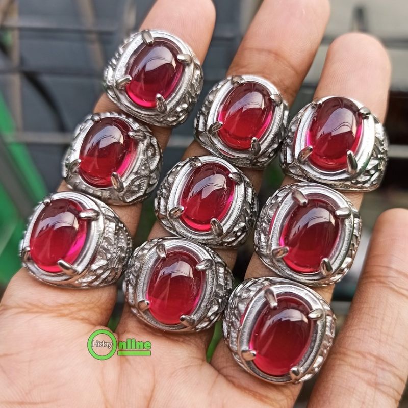 (COD)BATU MERAH SIAM BANGKOK Batu Cincin Merah Siam Super Asli Bangkok BATU CINCIN MERAH SIAM ROSE ORIGIN BANGKOK