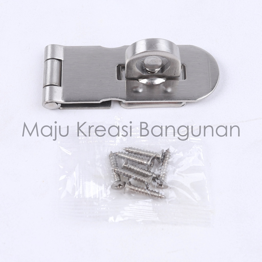 Overpal Gembok SOLIGEN Medium Stainless Steel Grendel Kunci Pintu Over Pal Hasp Lock M