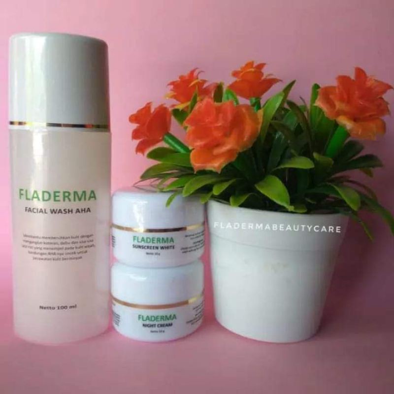 Fladerma skincare whitening dan acne