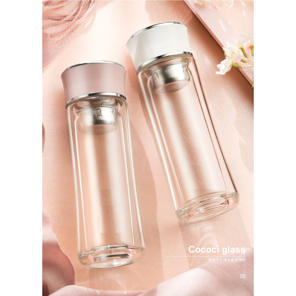 double wall glass tea tumbler