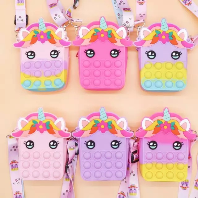 TAS POP IT ANAK MELODY / TAS POP IT ANAK SELEMPANG UNICORN / TAS POP IT ANAK TERMURAH - P024