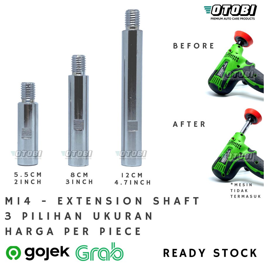 M14 Extension Shaft u/ Mesin Poles Rotary Adaptor Adapter Pemanjang