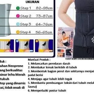 Korset 4 Step Shaper Original Pelangsing Pembakar Lemak 4 Step Level