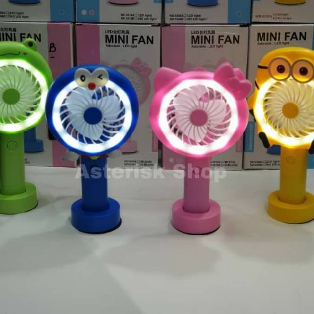 KIPAS ANGIN MINI PORTABLE/ STANDING MINI FAN LED/KIPAS ANGIN TANGAN