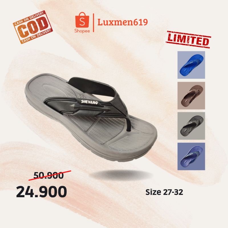 Sandal Japit Anak Laki-laki Sandal Anak Jepit Cowok Size 27-32 Sandal Japit Anak Tanggung Sandal She