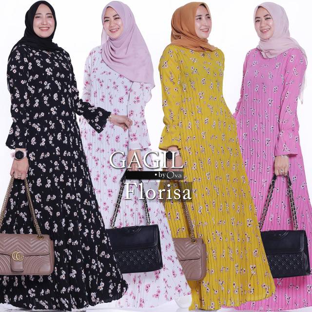 SALE Gamis Plisket Florisa ori Gagil by Ova