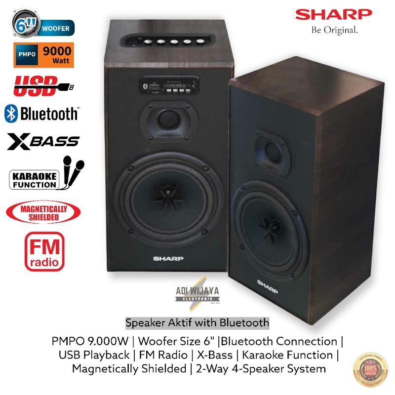SHARP CBOX-B655UBO Speaker Aktif Original