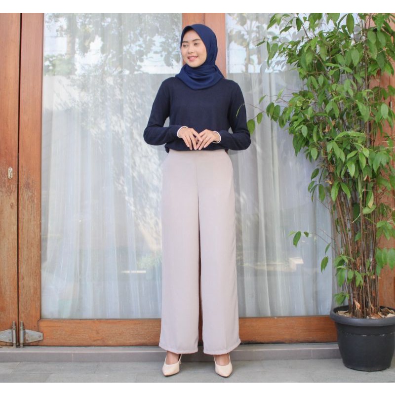 CELANA KULOT HIGHWAIST PREMIUM SCUBA // CULLOTE HIGHWAIST PANTAS // CELANA KULOT WANITA PANJANG TERBARU