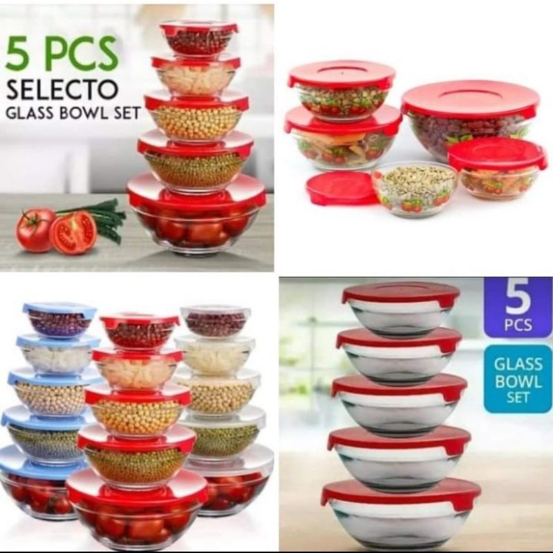 Mangkok Kaca Susun 5 HC Serbaguna